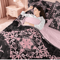 thumbnail image 5 of Erosebridal Pink Baroque Floral 7-Piece Bedding Comforter Set,Vintage Gothic Damask King Bedding Sets For Men Women,Reversible pink, 5 of 7