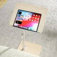 thumbnail image 1 of Sofa Armrest Tray Table for Couch Swivel Height Adjustable End for Small Spaces Snack Side Table for Bed or Chair with Phone & Tablet Slot (Rustic ), 1 of 6