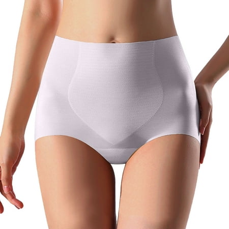 

Women S Shaping High Waisted Ice Silk Seamless Underwear Silk Protein Bottom Crotch Lifting Sports Yoga Thin Briefs Shapewear
