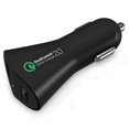 thumbnail image 2 of 30W 2-Port USB Adaptive Qualcomm Fast Car Charger Quick Charge Dual Port w Smart Detect Ultra Compact Black for  AT&T iPad Air 2 - Sprint iPad Air 2 - T-Mobile iPad Air 2 - AT&T iPad Air, 2 of 7