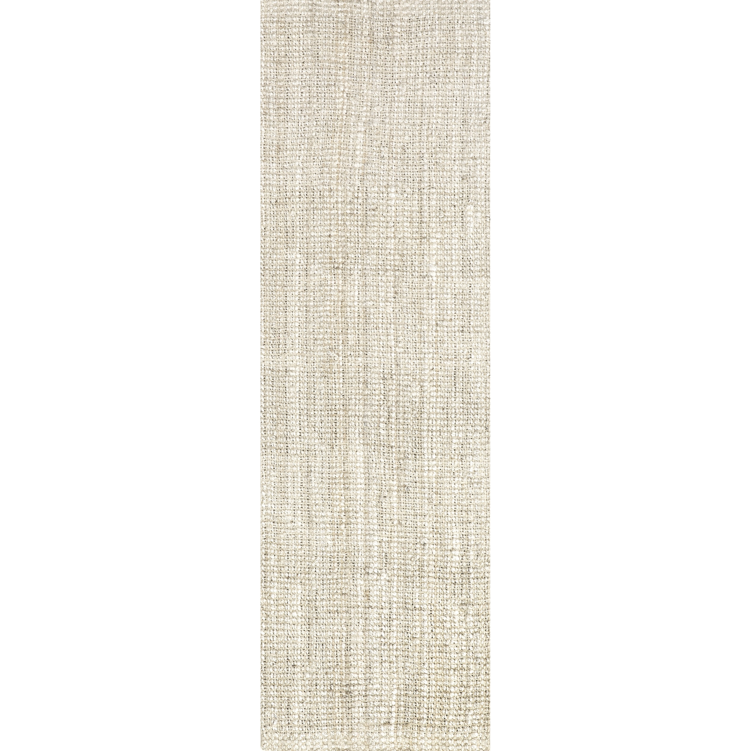 nuLOOM Ashli Solid Farmhouse Jute Area Rug, 2' 6" x 10', Off White