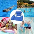 thumbnail image 2 of Swimming Floating Chair Pool Float Lounge ,Adults Water Chair Lounge, Portable Swimming Pools Hammock Lounge Chair Water Inflatable Floating Bed Sofa， Blue, 2 of 7