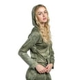 thumbnail image 2 of Hello Mello Dyes The Limit Lounge Hoodie Lightweight Tie Dye Long Sleeve Sweater, Green (Women's), 2 of 5