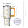 thumbnail image 2 of 40oz Snowflakes Tumbler with Lid and Straw, Stainless Steel Cup with Handle Classic Red and Green Plaid Travel Coffee Mug, Christmas Gifts, 2 of 4