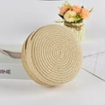 thumbnail image 3 of Coin Purse Women Girl Rattan Woven Shell Shape Handbag Straw Handbag Shoulder Bags Summer Beach Bag Straw Bag KHAKI, 3 of 7