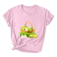 thumbnail image 2 of Pntutb Hauts Grande Taille Liquidation Pâques T-Shirt Décontracté Imprimé à Manches Courtes pour Femme Haut à Manches Courtes Col Rond Hauts/chemises Rabais, 2 of 3