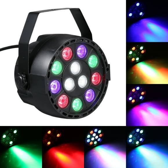 AC90-240V 12 LEDs Par Lights 8 Channel RGBW Color Mixing