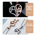 thumbnail image 5 of 1 Pair Matching Couple Necklaces Heart Lock and Key Pendant Valentine’s Day Gift for Him and Her, 5 of 8