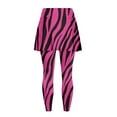 thumbnail image 5 of SCRAWLGOD Pink Zebra Print Soft Golf Skirted Leggings for Women Tennis Yoga Leggings with Skirt Fashionable Comfy Sports Skorts for Dance, Pickleball, Dressy Casual, M, 5 of 7
