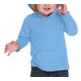 thumbnail image 2 of Kavio IJP0629 Unisex Infants Jersey RawEdge High Low Long Sleeve Hoodie w.Pouch-Flamingo-24M, 2 of 4