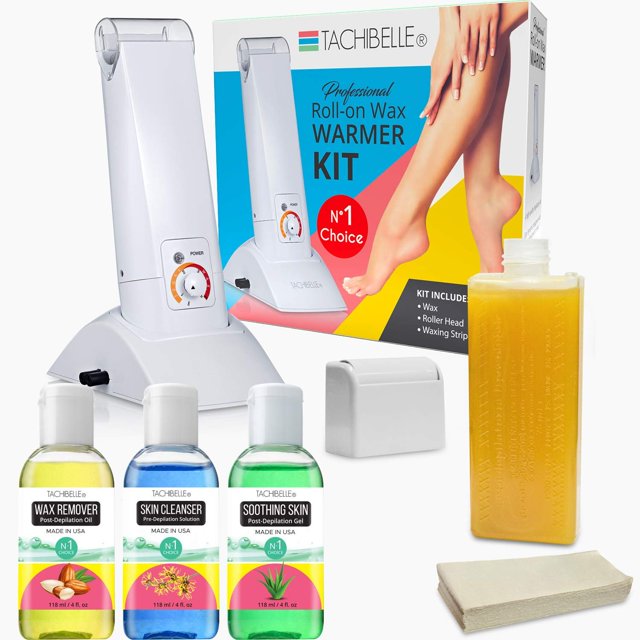 Tachibelle Professional Rollon Wax Warmer KIT include Wax, Roller Head and Waxing Strip