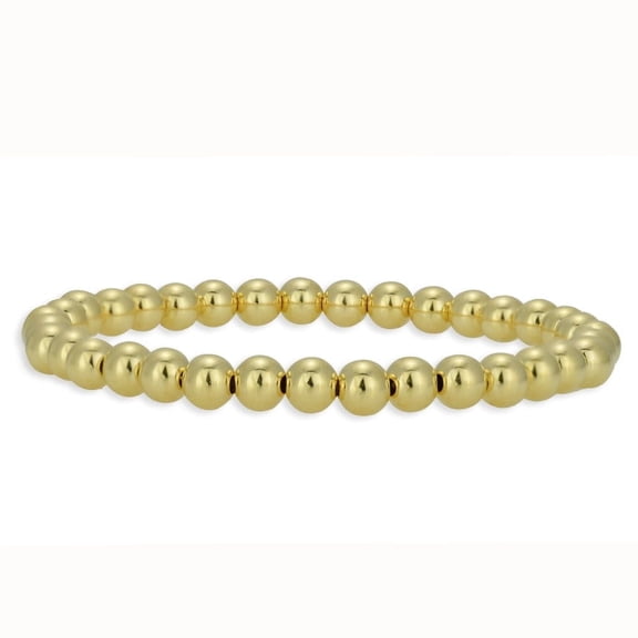 Anela Jewels 5mm Beaded 14kt Gold Filled Stretch Bracelet