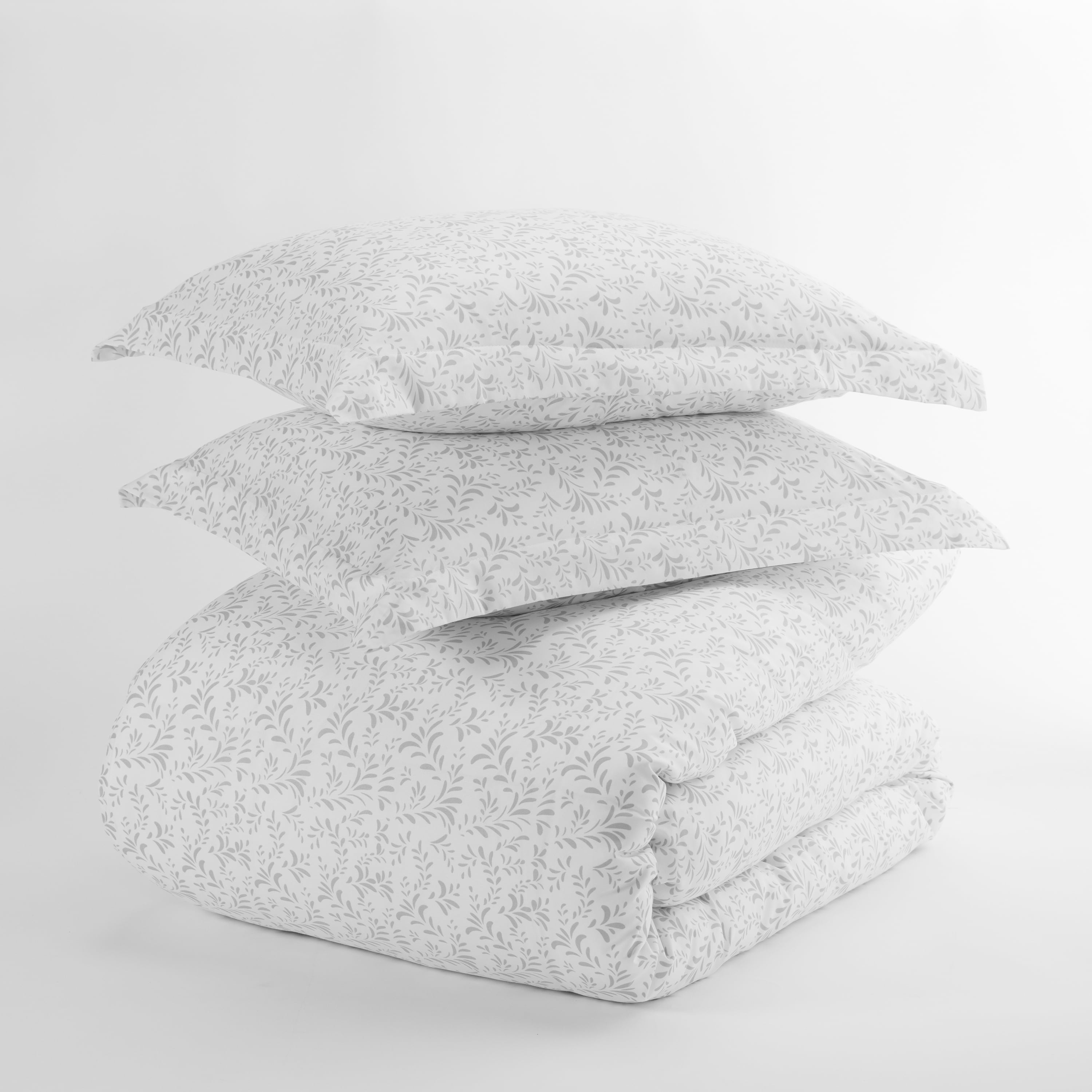 Noble Linens Premium Ultra Soft 3 Piece Burst of Vines Print Duvet Cover Set