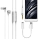 thumbnail image 4 of Adaptador de audio USB C a 3,5 mm, cable adaptador de USB tipo C a conector auxiliar para auriculares para smartphone, conversor de audio para auriculares manos libres [blanco], 4 of 5