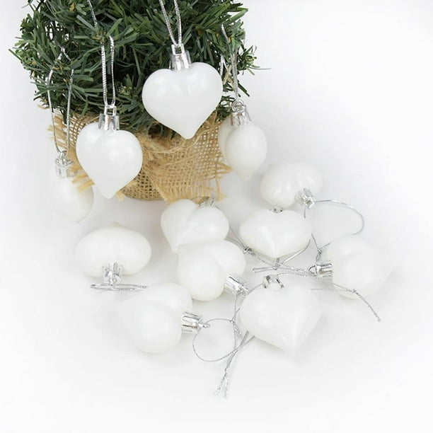 Adornos Para Árboles De Navidad Adornos Colgantes Para El Corazón Decoraciones Navideñas Bolas De Amor Galvanizadas Lindas Para La Fiesta Navideña Día De San Valentín 4.5 Cm Scienceny HA043929-02