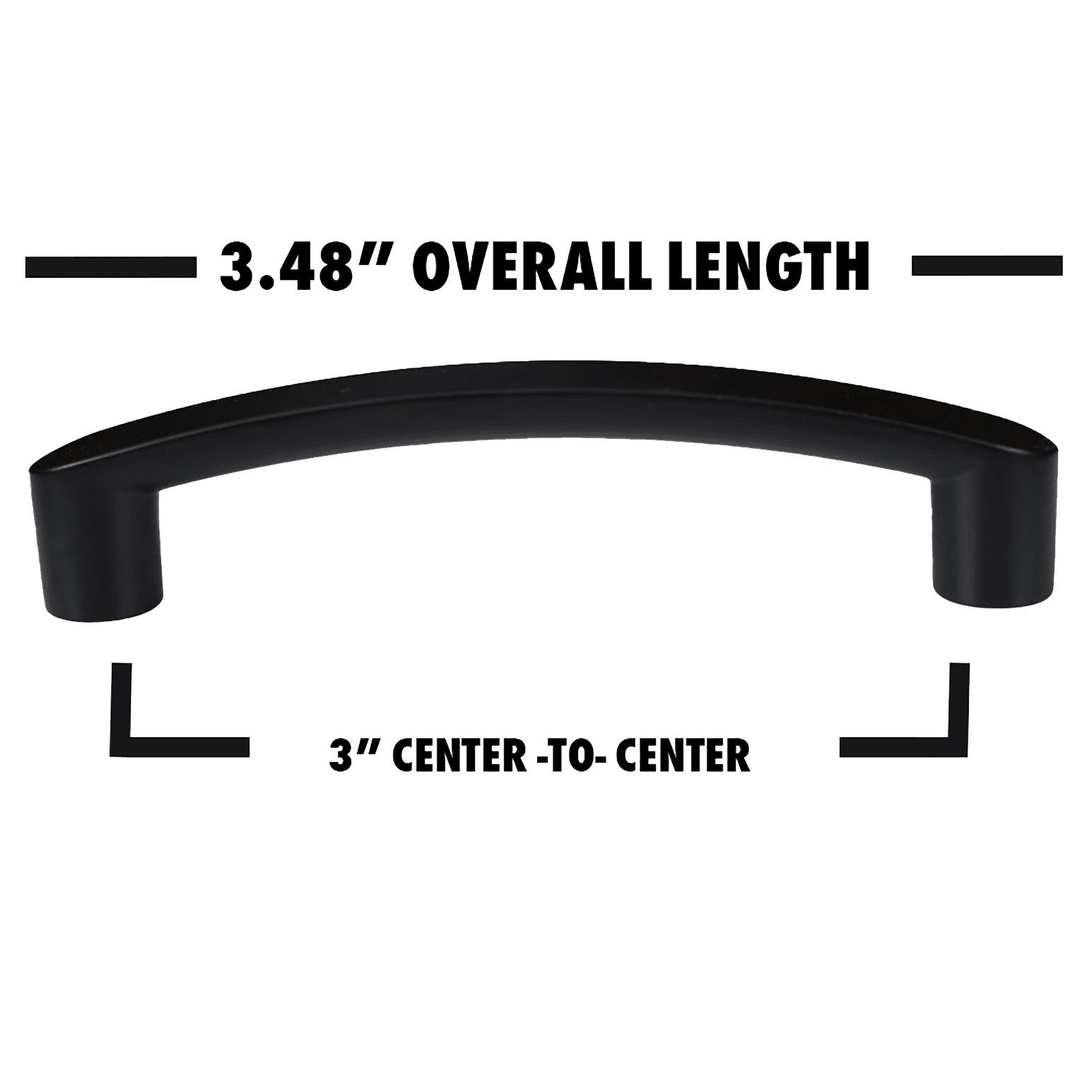 Würth Matte Black Arch Pull 3", 10 pack