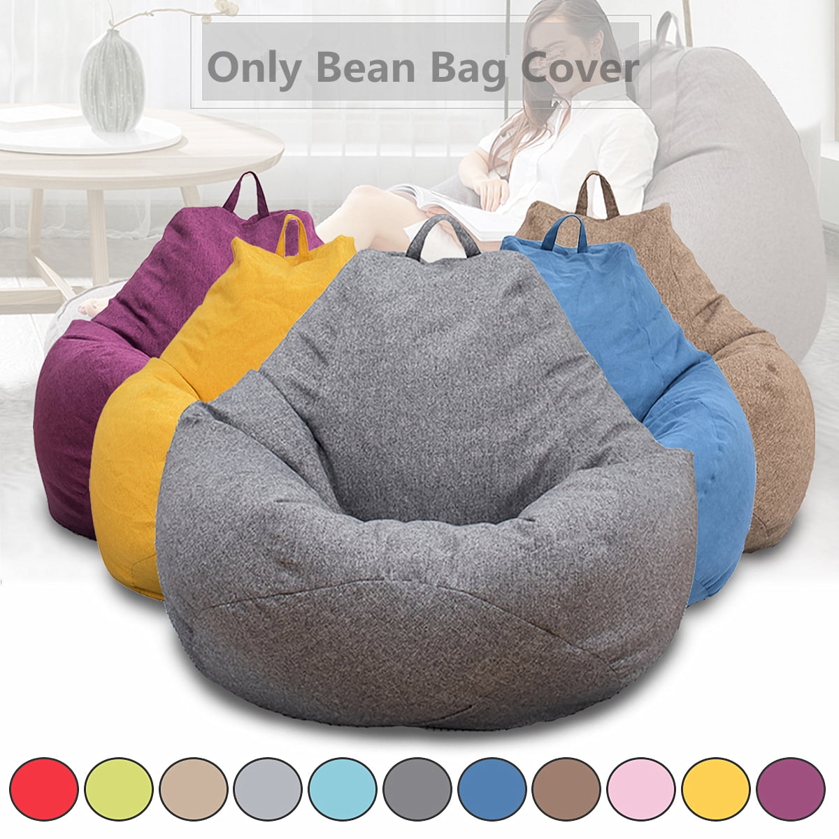 31.5'' x 35.4'' Large Bean Bag Chairs Couch Sofa Only ...