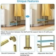 thumbnail image 5 of Timate L3 L Shape Gold Heavy Duty Clothes Rack,  Pipe Wall Mounted, Adjustable 6 Shelves, 5 Closet Rods, Space Saving, 5 of 13