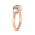thumbnail image 3 of 5 Carat IGI Certified Radiant Shape Lab Grown Diamond Engagement Ring | 14K Rose Gold |Dianna Three Stone Side Trapezium Diamond Ring | FG-VS1-VS2 Quality Friendly Diamonds, 3 of 4