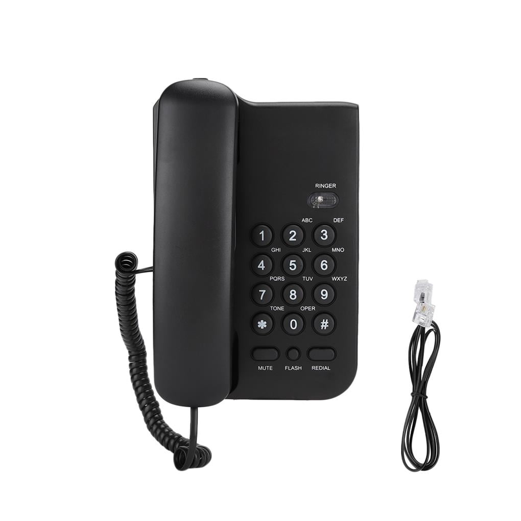 Seitruly Teléfono con cable, energía con cable, comercio en inglés, negocios, teléfono Digital, llamadas, teléfonos fijos, suministros para Kits de experimentos de química