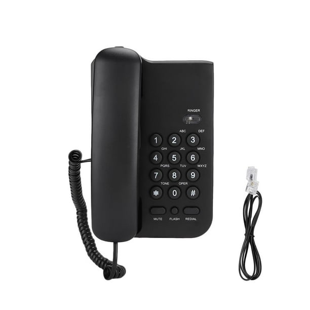 Seitruly Teléfono con cable, energía con cable, comercio en inglés, negocios, teléfono Digital, llamadas, teléfonos fijos, suministros para Kits de experimentos de química