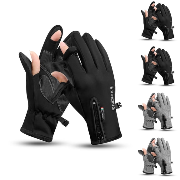 Moocorvic Winter Gloves for Men Women, Cold Weather Warm Gloves for Running,Hiking,Outdoor - Finger Touch Screen,L