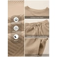 thumbnail image 3 of DOKOTOO 2 Piece Outfits for Women Lounge Sets Casual Short Sleeve Tops with Elastic Waist Shorts Matching Set, 3 of 11
