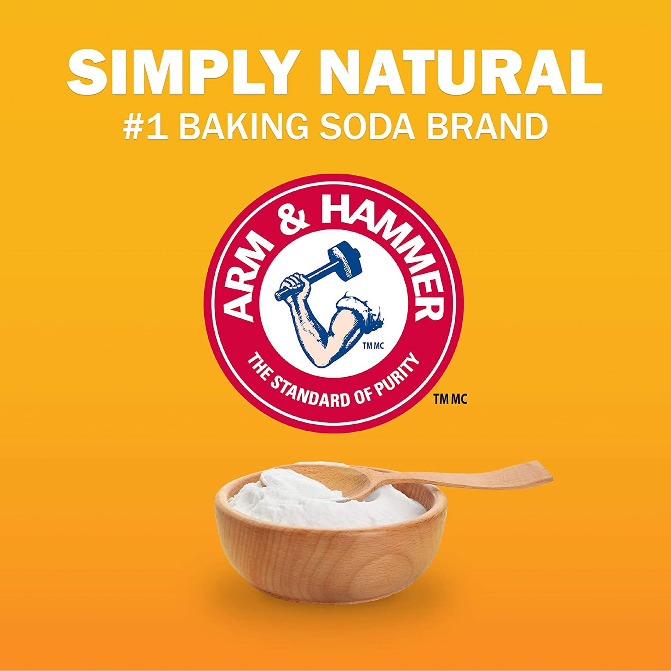 Arm & Hammer Baking Soda Shaker, Dual Sided Easy Pour Dispenser for Baking, Cleaning and Deodorizing, 340g