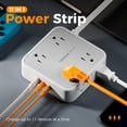 thumbnail image 2 of Protector contra sobretensiones, regleta TESSAN, 8 tomas de corriente alterna y 3 puertos USB, 2 of 6