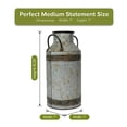thumbnail image 2 of Galvanized Metal Rustic Milk Can, Medium, 2 of 7