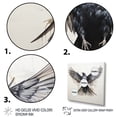 thumbnail image 3 of Designart "Grey Flight Of beauty II" Animals Canvas Art Print, 3 of 5