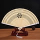 thumbnail image 2 of Ventilador de mano Jadeshay plegable de Bambú Color blanco, 2 of 8