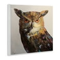 thumbnail image 3 of Stupell Industries Aria Owl Portrait Painting Animals Painting Unframed Art Print Wall Art, 12 x 12, 3 of 7