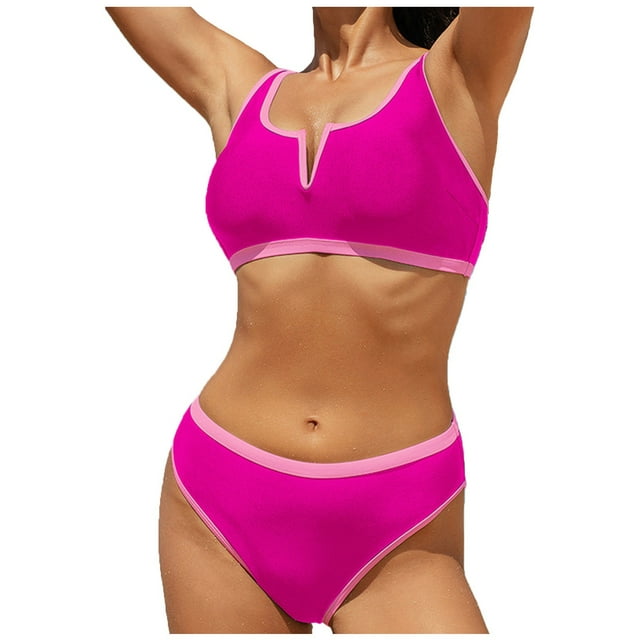FhsagQ Women Swimsuit Sets Bikini Split Body Swimsuit for Women Bikini Color Matching Slim Beach Swimsuit for Women Swimsuit for Women Swimsuit Sets for Women Swimsuit Sets Plus Size L
