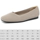 thumbnail image 2 of Pisos Mujer Zapatos Planos Punto Casual Ballet Antideslizante Transpirable para Trabajo Oficina (42) Beige, 2 of 9
