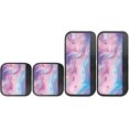 thumbnail image 2 of Hinthetall Refrigerator Door Handle Covers Set of 4, Home Washable Kitchen Appliance Handle Covers Home Decor for Dishwasher Microwave Oven, Fridge Door Cloth Protector, Purple Marble Print, 2 of 7