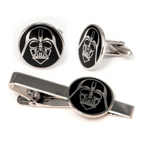 Star Wars Cufflinks, Darth Vader Tie Clip, Groomsmen Jewelry, Men’s Wedding Gifts