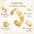 thumbnail image 2 of Vayro Ring for Women & Men, 4-Strong Magnet Adjustable Wellness Ring Stainless Steel Open Lightweight and Water-Resistant Rings, 2 of 7