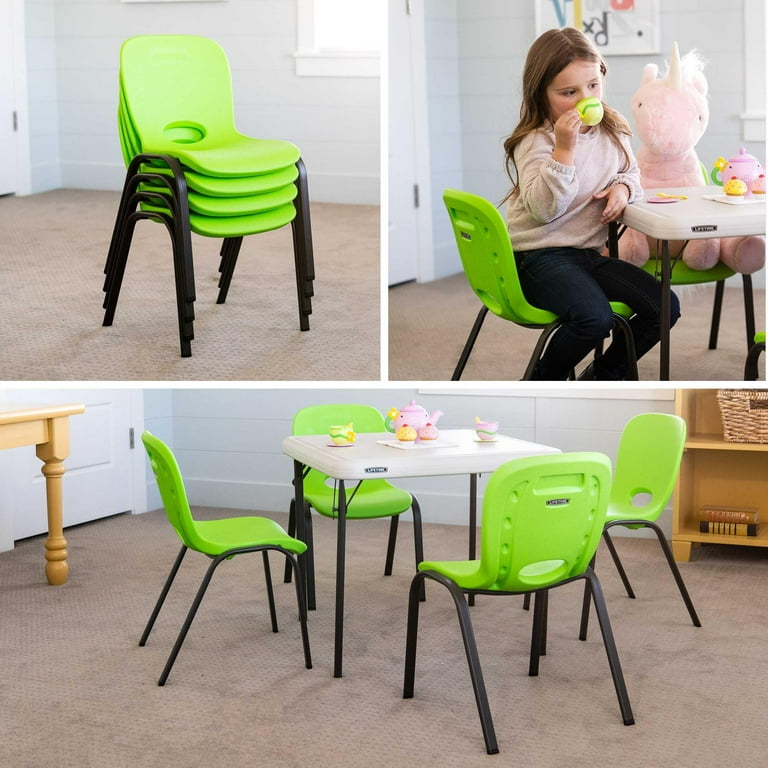 Lifetime Children s Stacking Chairs Lime Green Pack of 13 Walmart