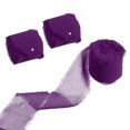 thumbnail image 1 of Unique Bargains 3 Rolls 1.5'x7Yd Chiffon Ribbon Handmade Fringe Chiffon Silk Ribbon Dark Purple, 1 of 5