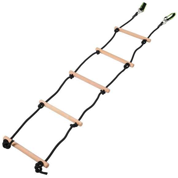 MOVTOTOP Échelle de Corde en Bois Portable pour Enfants Ensemble d'Escalade Multicolore Améliore le Temps de Jeu