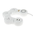 thumbnail image 4 of Esquirla Bande Plate de Chargeur Déformable avec Ports et 3/4/5 Prises Multiples, avec Rallonge de 5 Pi - Prises Blanc 4 Prises, 4 of 6