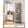 thumbnail image 5 of Kitsure Tall Shoe Rack - 10-Tier Shoe Organizer with Removable Shelves, Space-Saving Shoe Rack for Closet, Entrance, Bedroom, 16.9" x 11.5" x 68.0", Black, 5 of 10