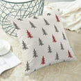 thumbnail image 4 of Christmas Pillow Covers 18x18 Inch Set of 2 Red Grey Christmas Tree Decor Throw Pillows Winter Xmas Holiday Outdoor Cushion Cases for Couch Bed Decorations, 4 of 6
