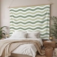 thumbnail image 3 of Sage Green Tapestry for Bedroom Wall Hanging Tapestry, Abstract Geometric Ocean Wave Stripe Ceiling Backdrop Tapestries Poster Blanket Wall Decor for Teens Room Living Room Dorm 39" x 59", 3 of 8