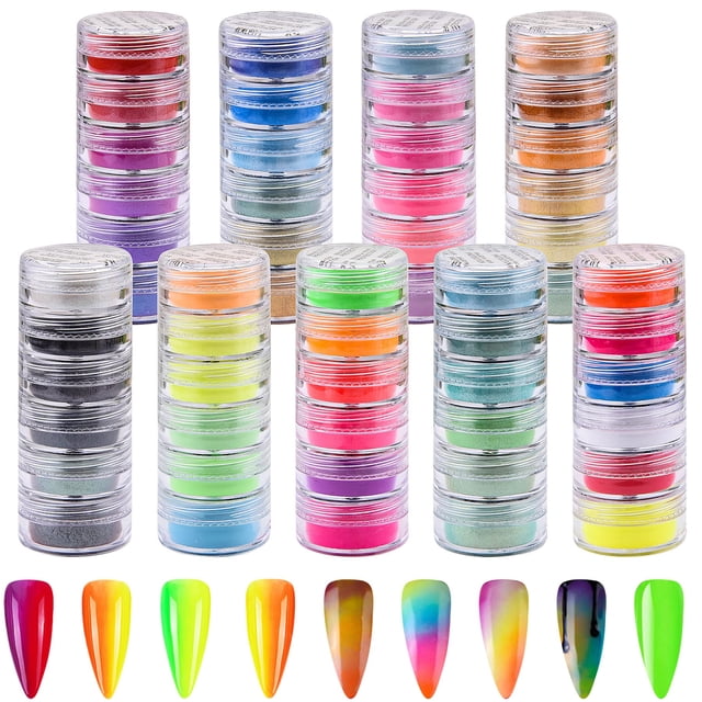 Pigmento de uñas en polvo Duufin 54 colores para uñas Art & Crafts