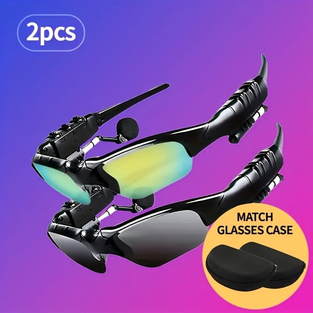 Smart Bluetooth Glasses Audio Sunglasses, Wireless Open Ear Headphones with Mic, Hands-Free Calling Music for Driving Outdoor Sports