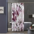 thumbnail image 2 of Small Stall 36"x72" Purplish Red Floral Shower Curtain Set with Hooks,Watercolor White Lush Flowers Bathroom Curtain,Modern Minimalist Waterproof Bath Curtain for Bathroom Decor, 2 of 6