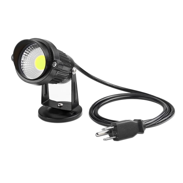 Enchufe De Ee. Uu. 3W Cob Led Luz De Césped Proyector De Jardín Con Base Patio Camino Proyector Lámpara Impermeable Blanco Frío Ac 85-245V Yuarrent HA024302-00