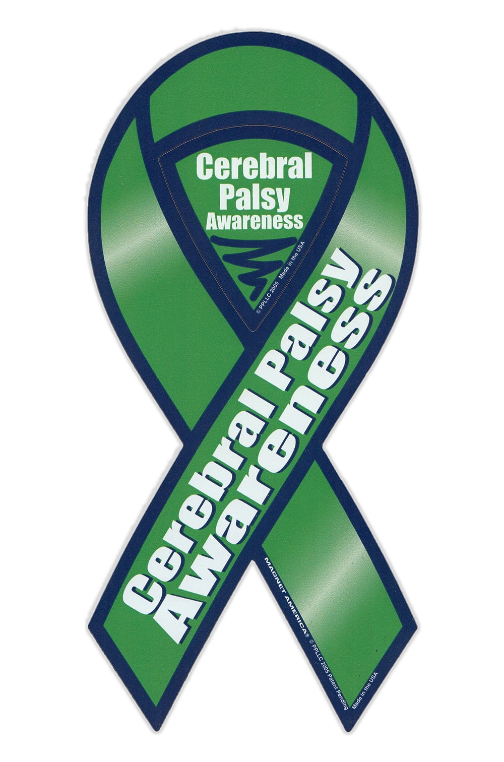 Cerebral Palsy Awareness Ribbon Vinyl Wall Decal or Car Sticker